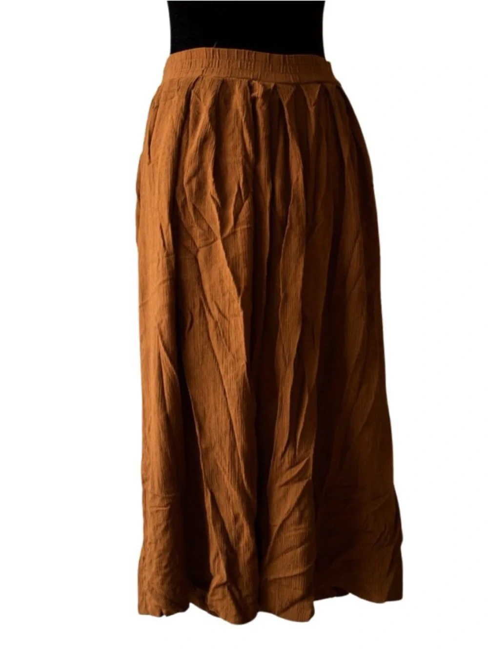 Express Rust-brown Button Front Maxi Skirt - Picture 3 of 5